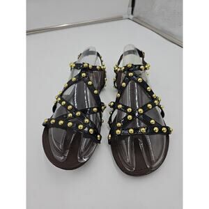 Womens Studed Strappy Sandals Size 6 Black